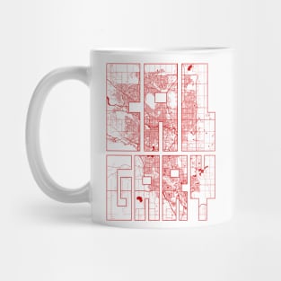 Calgary, Canada City Map Typography - Oriental Mug